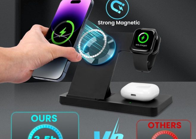 Versatile Mag-Safe Charging Station for All Your Apple Devices
